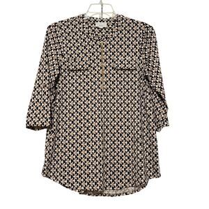 Fyve Geometric Print Blouse/Tunic, Size L